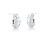 Brinco CARACOL Ródio Branco