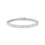 PULSEIRA RIVIERA 3 PONTAS ZIRCÔNIAS REDONDAS COR CRISTAL 3MM
