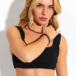 COLAR RIVIERA ZIRCÔNIA 3MM REDONDA RÓDIO NEGRO TAMANHO 40CM