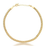CHOKER EM ELO PALMEIRINHA E FECHO BOIA 35cm