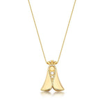 COLAR COM PINGENTE NOSSA SENHORA APARECIDA BANHADO A OURO