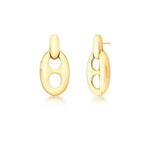 BRINCO PÊNDULO LACRE OVAL BANHADO A OURO