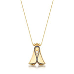 COLAR COM PINGENTE NOSSA SENHORA APARECIDA BANHADO A OURO