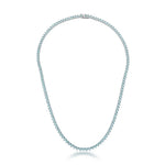 COLAR RIVIERA ZIRCÔNIA 3MM REDONDA COR AZUL CLARO TAMANHO 40CM