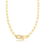 Colar 2 Elos Intercalados Tamanho 45cm