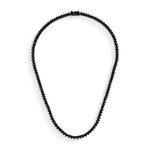 COLAR RIVIERA ZIRCÔNIA 3MM REDONDA RÓDIO NEGRO TAMANHO 40CM