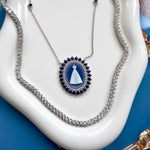COLAR COM PINGENTE DE NOSSA SENHORA APARECIDA EM CRISTAIS