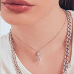 COLAR COM PINGENTE DE GOTA CRISTAL PRATA 925