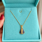 COLAR COM PINGENTE NOSSA SENHORA APARECIDA BANHADA A OURO