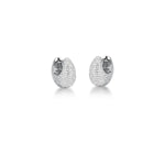 ARGOLA OVAL ABAULADA COM ZIRCÔNIAS