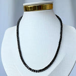 COLAR RIVIERA ZIRCÔNIA 3MM REDONDA RÓDIO NEGRO TAMANHO 40CM