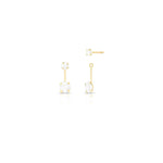 BRINCO EAR JACKET 2 EM 1 COM ZIRCÔNIAS REDONDAS