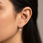BRINCO EAR JACKET 2 EM 1 COM ZIRCÔNIAS REDONDAS