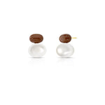 BRINCO OVAL ESMALTADO COM PÉROLA