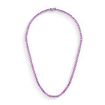 COLAR RIVIERA ZIRCÔNIA 3MM REDONDA COR PINK TAMANHO 40CM