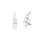 BRINCO EAR HOOK CURVO COM ZIRCÔNIAS REDONDAS