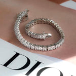 PULSEIRA RIVIERA ZIRCÔNIA QUADRADA COR CRISTAL 3MM