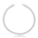 PULSEIRA RIVIERA 3 PONTAS ZIRCÔNIAS REDONDAS COR CRISTAL 3MM