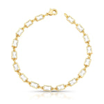 PULSEIRA COM CRISTAIS RETANGULARES