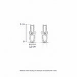 Argola Elos Slim Prata 925 Tamanho PP