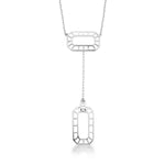 CHOKER COM PINGENTES RETAGULARES RÓDIO BRANCO