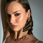 CHOKER ELOS VAZADOS E CRAVEJADOS DE ZIRCÔNIAS 50CM Regulável