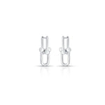 Argola 2 em 1 Elos Modernos Prata 925 Slim Tamanho P